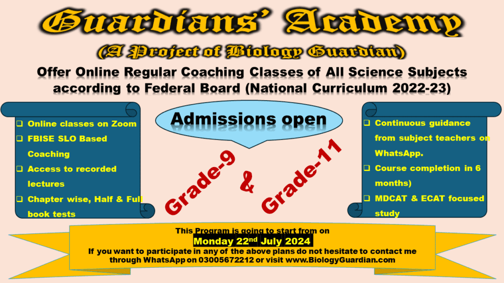 Online Guardians Academy for FSc, Matric and O & A
