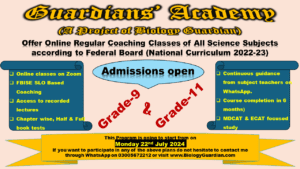 Online Guardians Academy for FSc, Matric and O & A