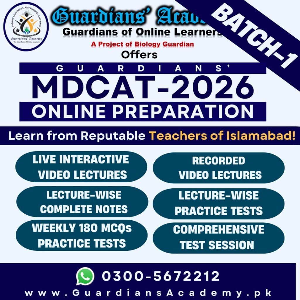 Online Guardians Academy for MDCAT, ECAT, F.Sc O-Level/IGCSE and A-Level