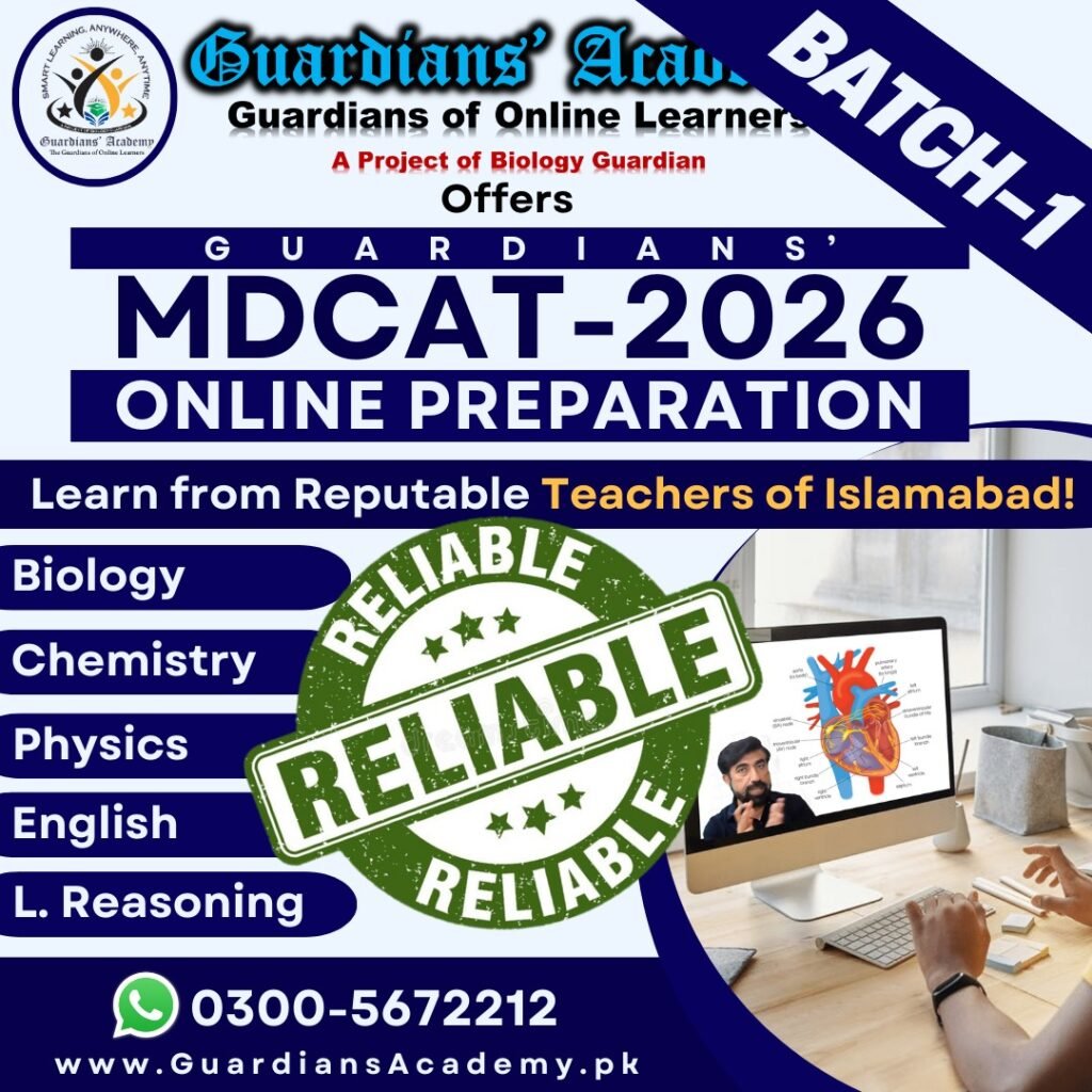 Online Guardians Academy for MDCAT, ECAT, F.Sc O-Level/IGCSE and A-Level