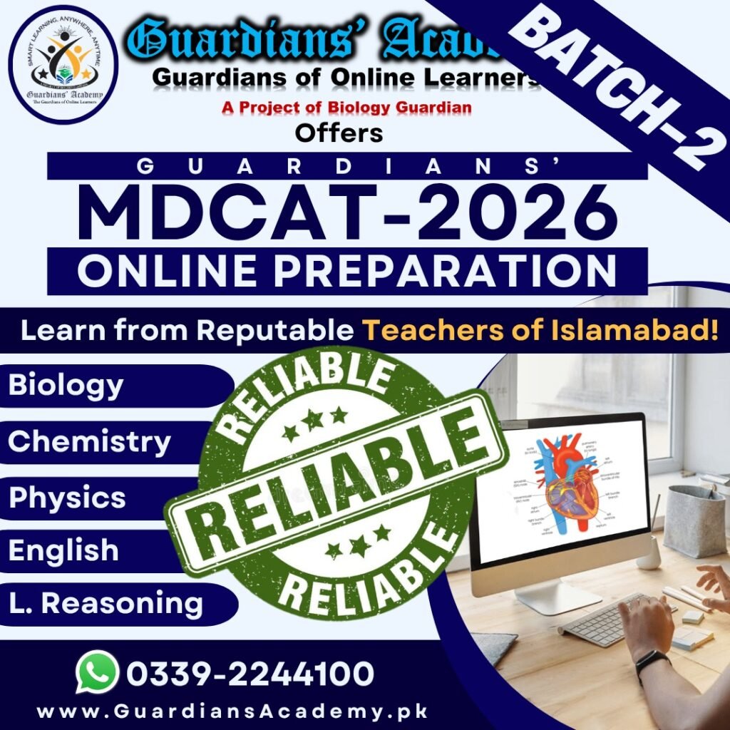 Online Guardians Academy for MDCAT, ECAT, F.Sc O-Level/IGCSE and A-Level