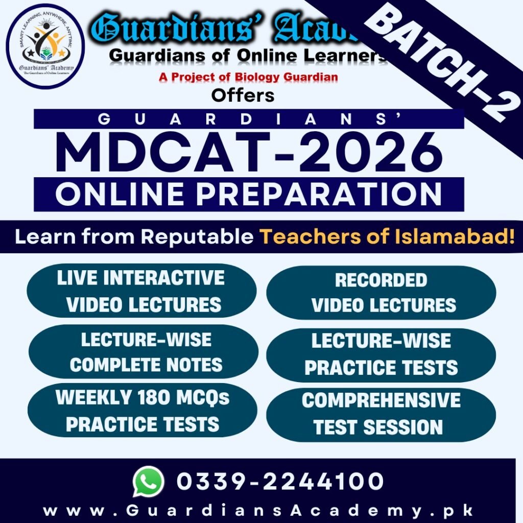Online Guardians Academy for MDCAT, ECAT, F.Sc O-Level/IGCSE and A-Level