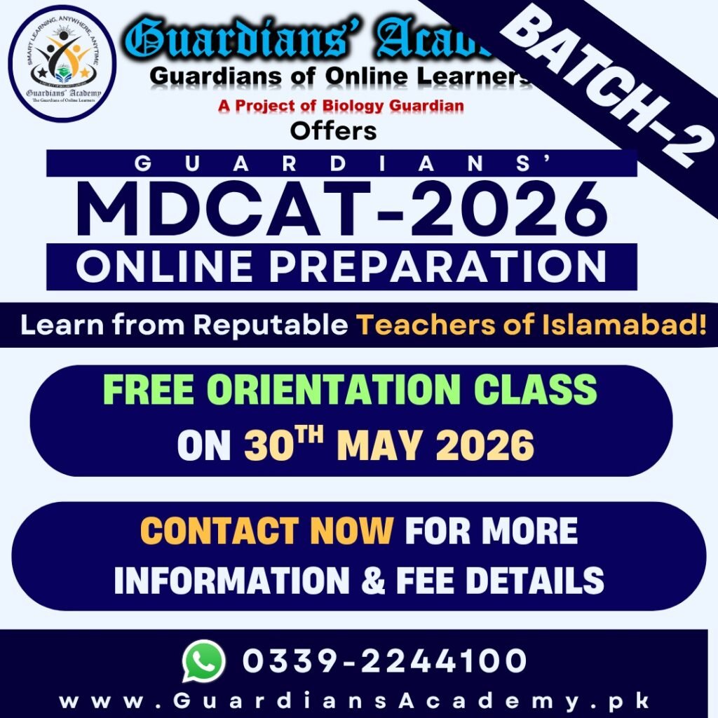 Online Guardians Academy for MDCAT, ECAT, F.Sc O-Level/IGCSE and A-Level
